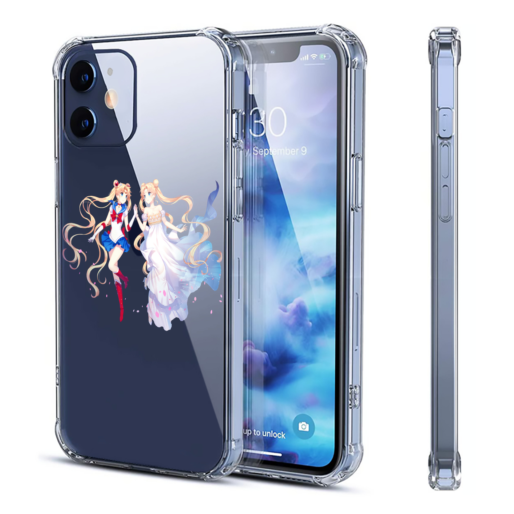 （画像用） 美少女戦士セーラームーン 月野 うさぎ つきの うさぎ Sailor Moon Tsukino Usagi 【iPhone 12シリーズ対応】透明スマホケース（クリアソフトケース）